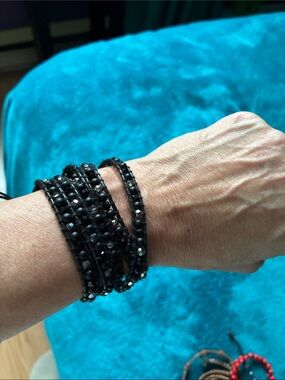 Victoria Emerson Black Multi-Strand Wrap Bracelet